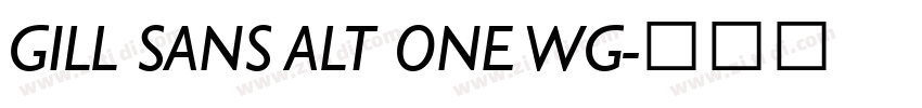 GILL SANS ALT ONE WG字体转换